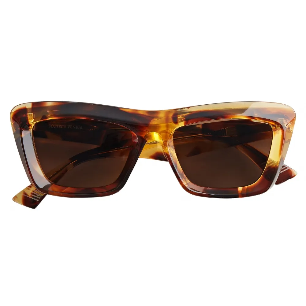 Bottega Veneta - Occhiali da Sole Cat-Eye Classic - Havana Marrone - Occhiali da Sole - Bottega Veneta Eyewear