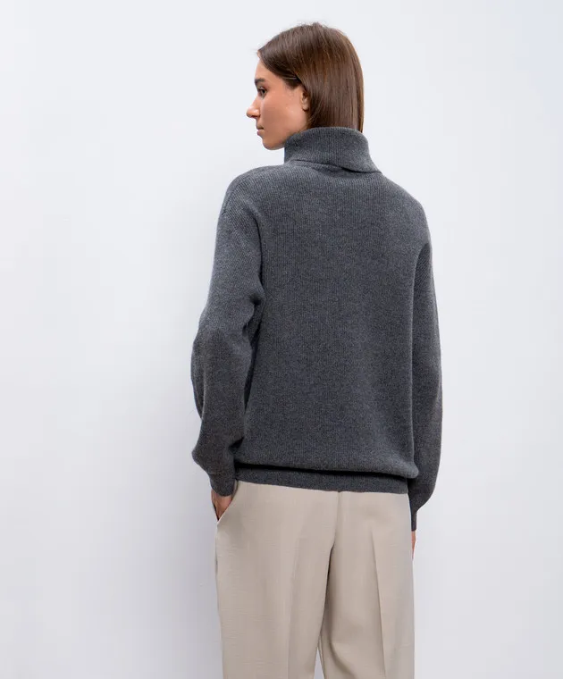 Brunello Cucinelli Maglione in cashmere grigio M12175403