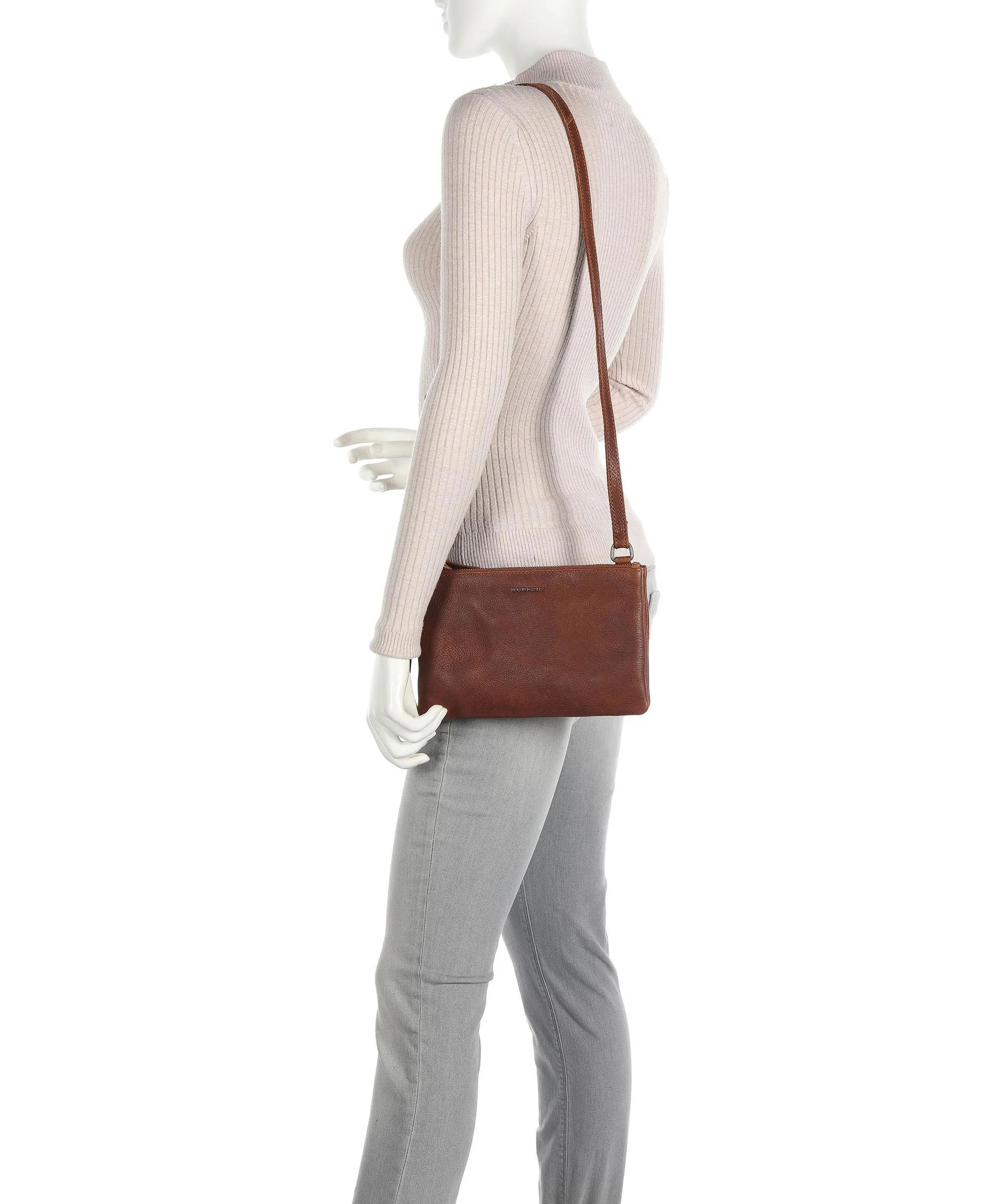  Burkely Antique Avery L Borsa a tracolla pelle granulata cognac  