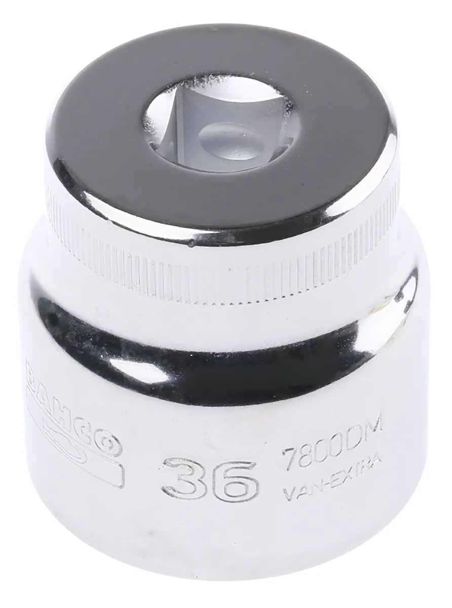 Bussola Bussola standard Bahco 7800DM-36, 36mm, attacco Quadrato 1/2 poll., lunghezza 57 mm, Cromo extra