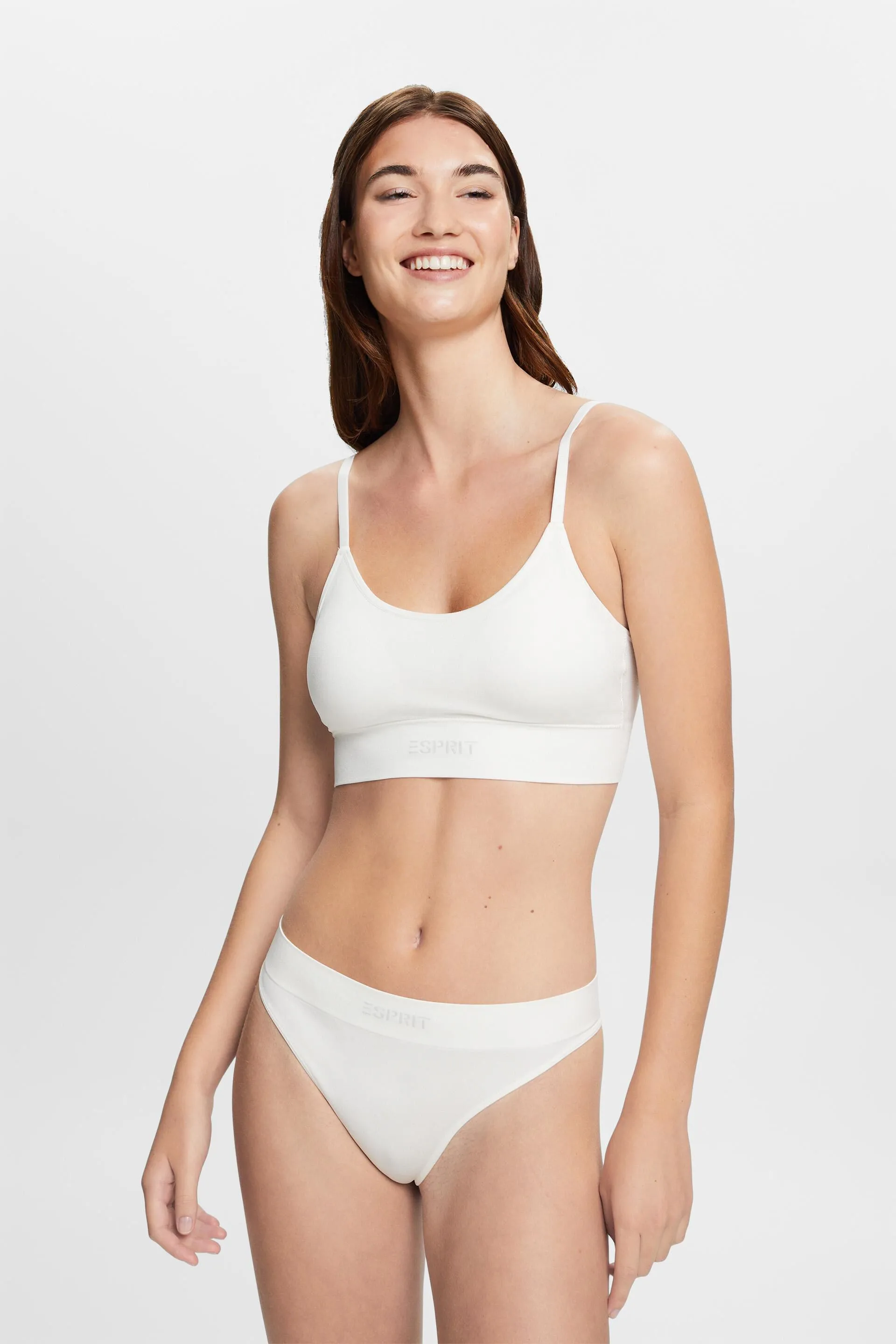 Bustier imbottito senza cuciture con logo