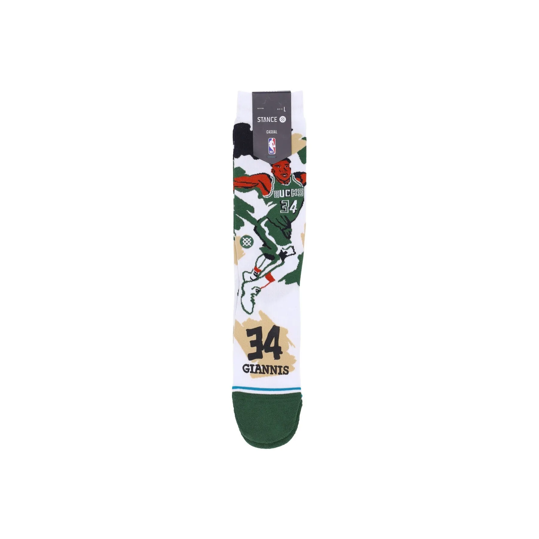 Calza Media Uomo Paint Giannis White
