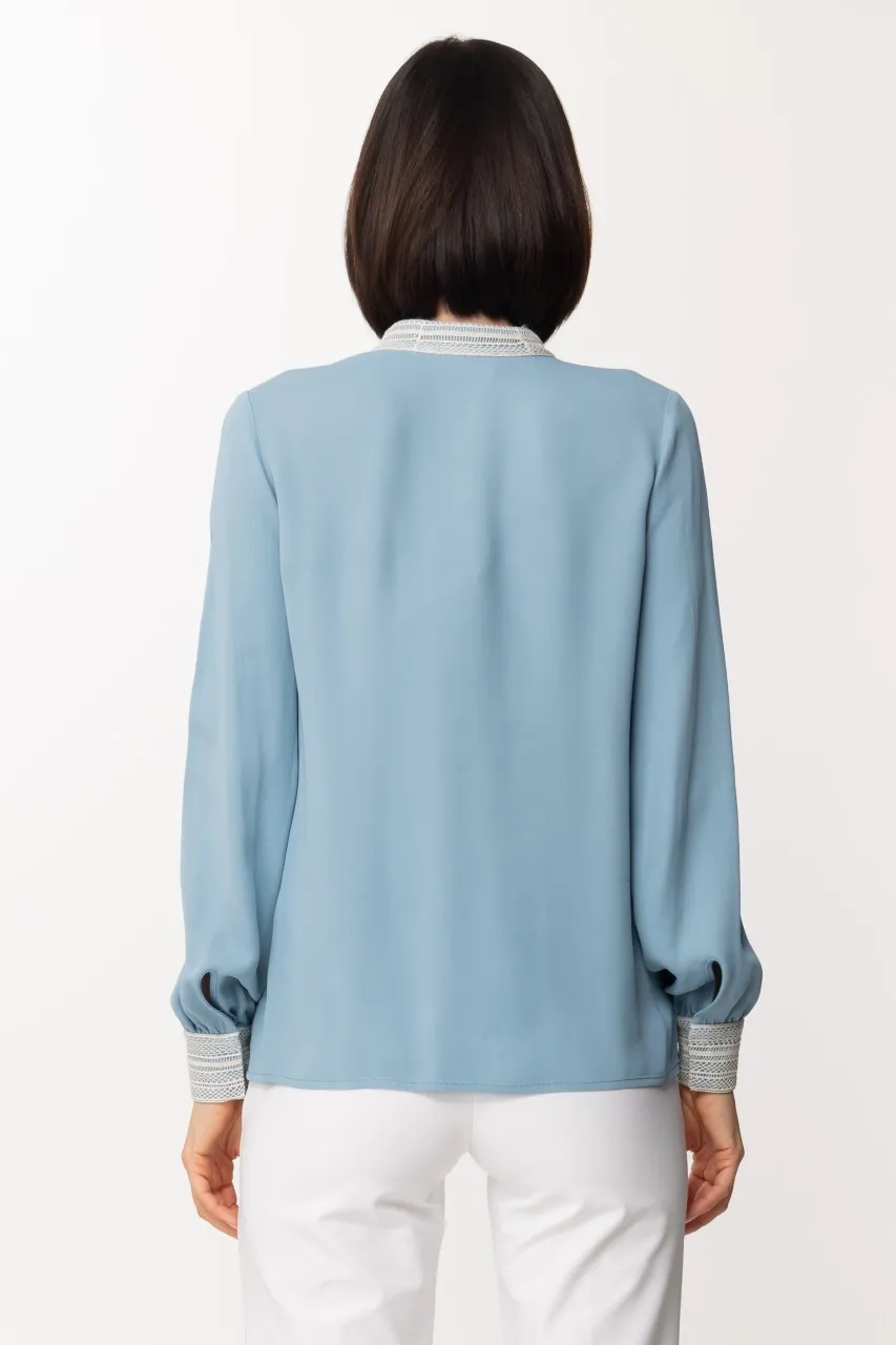 Camicia con plastron e polsi in pizzo CARTA DA ZUCCHERO/BURRO
