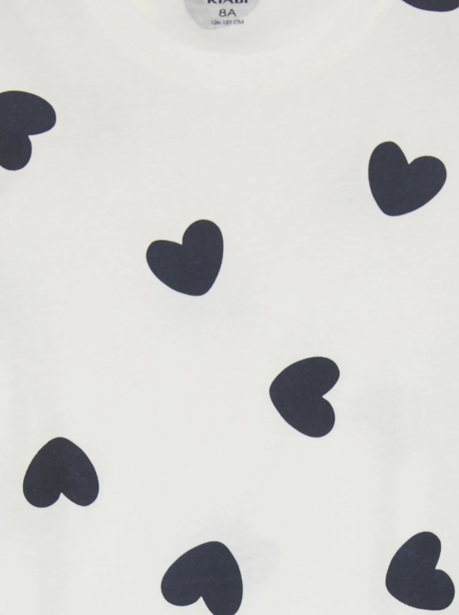 Camicia da notte con motivi cuori in cotone - BLU