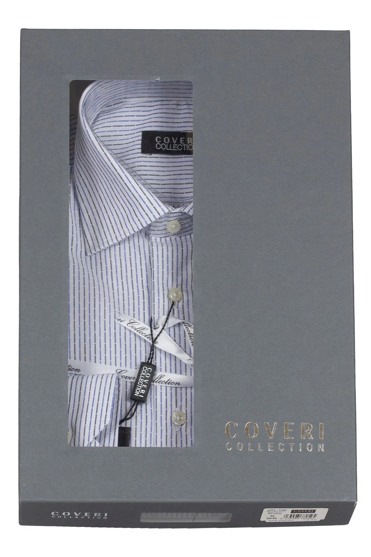 Camicia microfantasia a contrasto uomo Made in Albania
