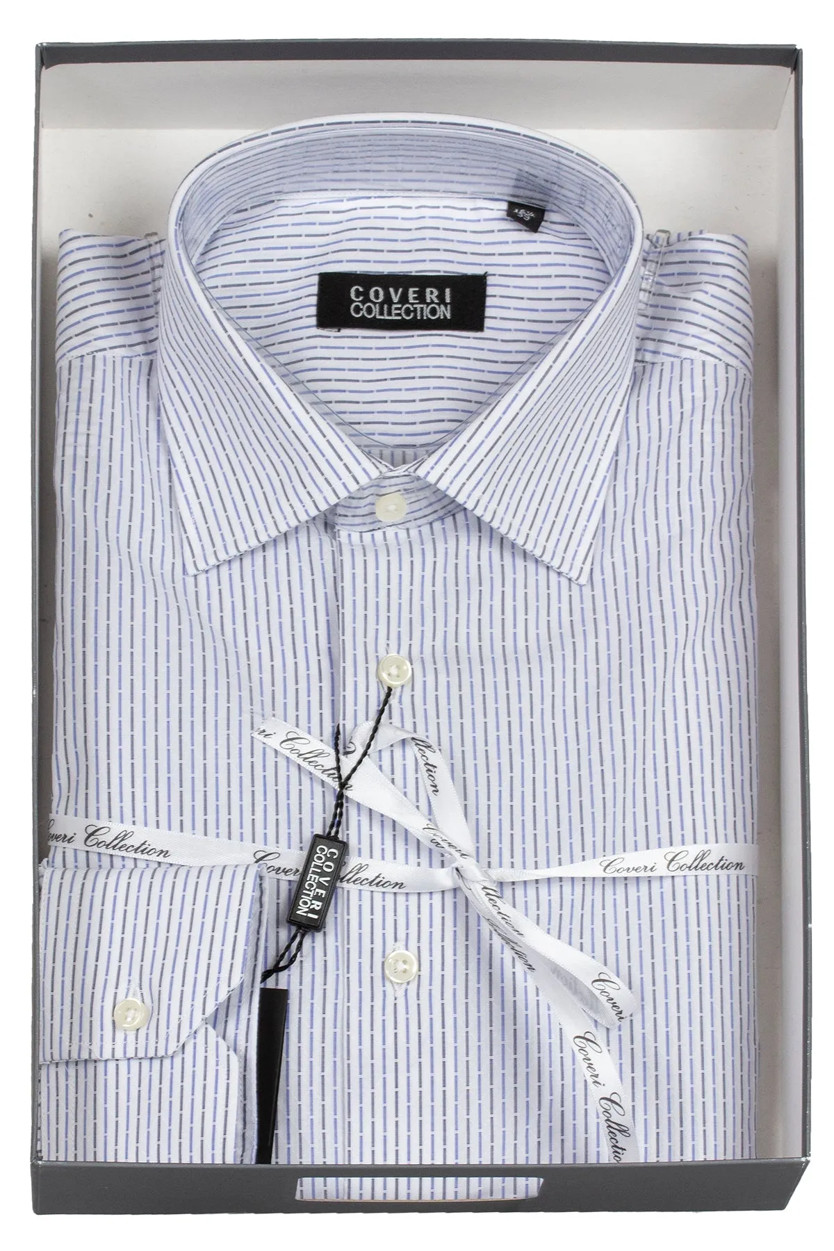 Camicia microfantasia a contrasto uomo Made in Albania