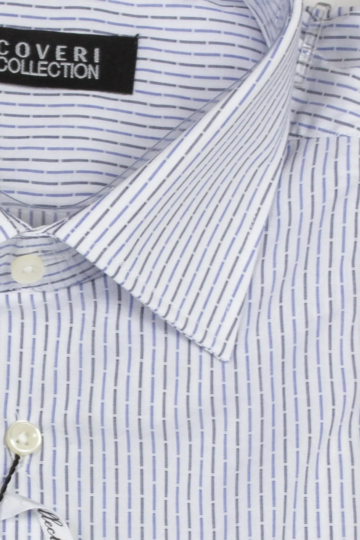 Camicia microfantasia a contrasto uomo Made in Albania