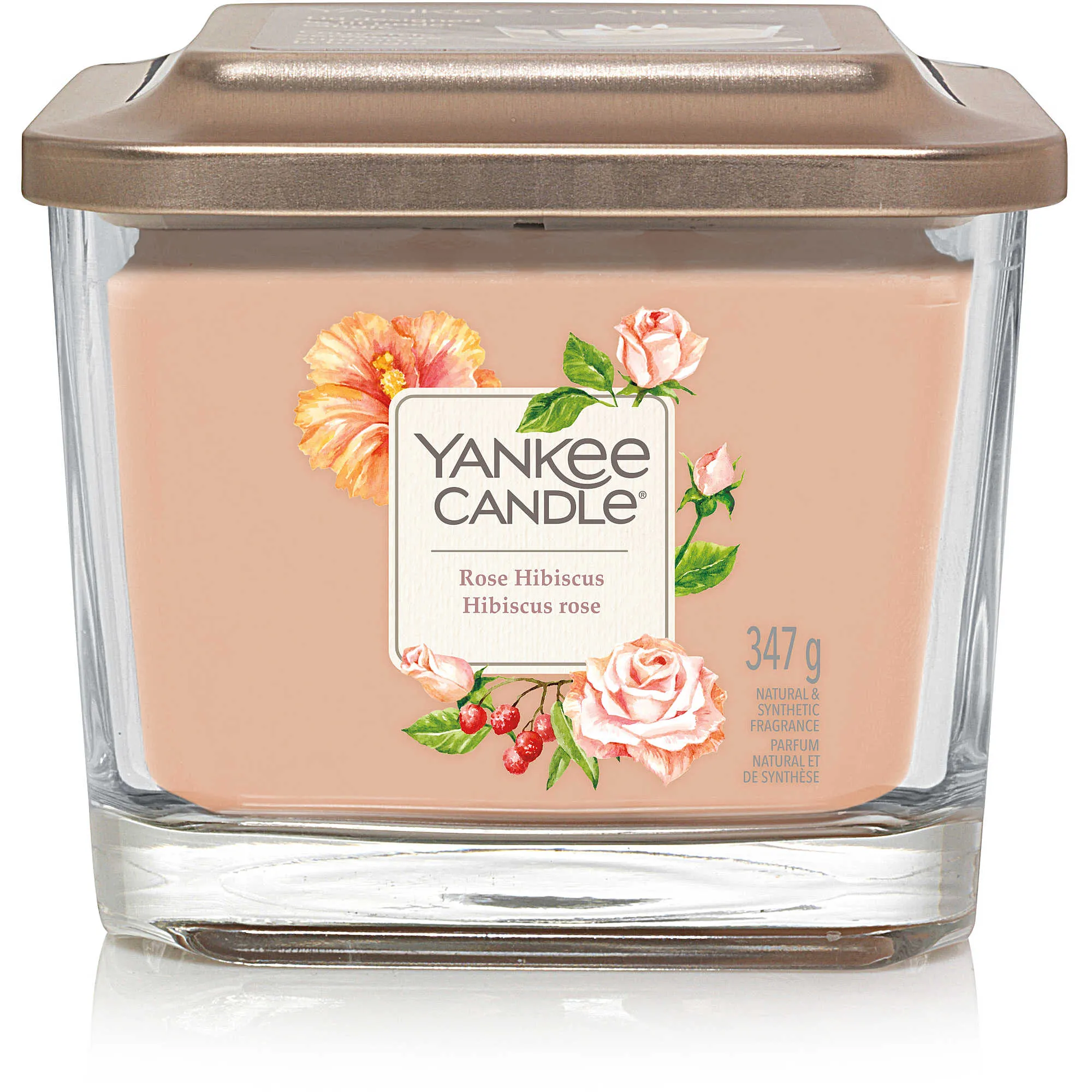 Candela Yankee Candle Quadrata, Media colore Rosa