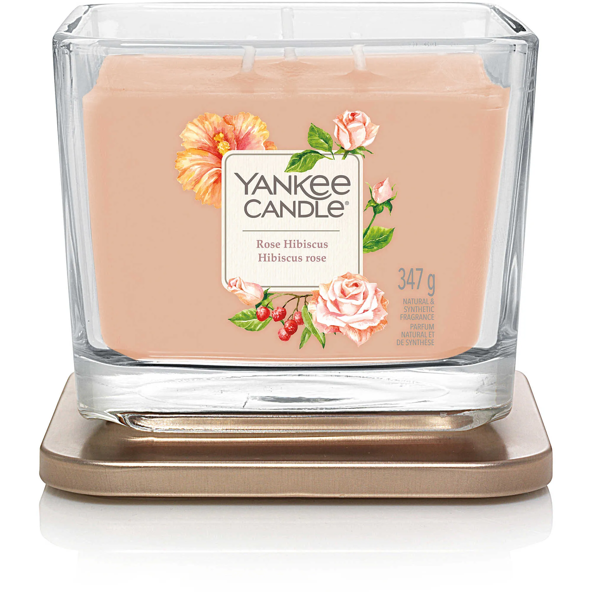 Candela Yankee Candle Quadrata, Media colore Rosa