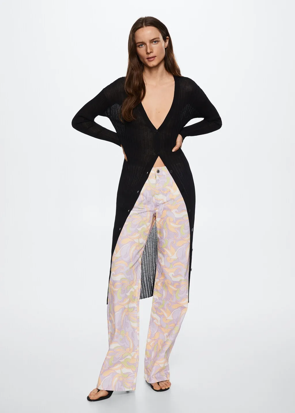 Cardigan lungo coste