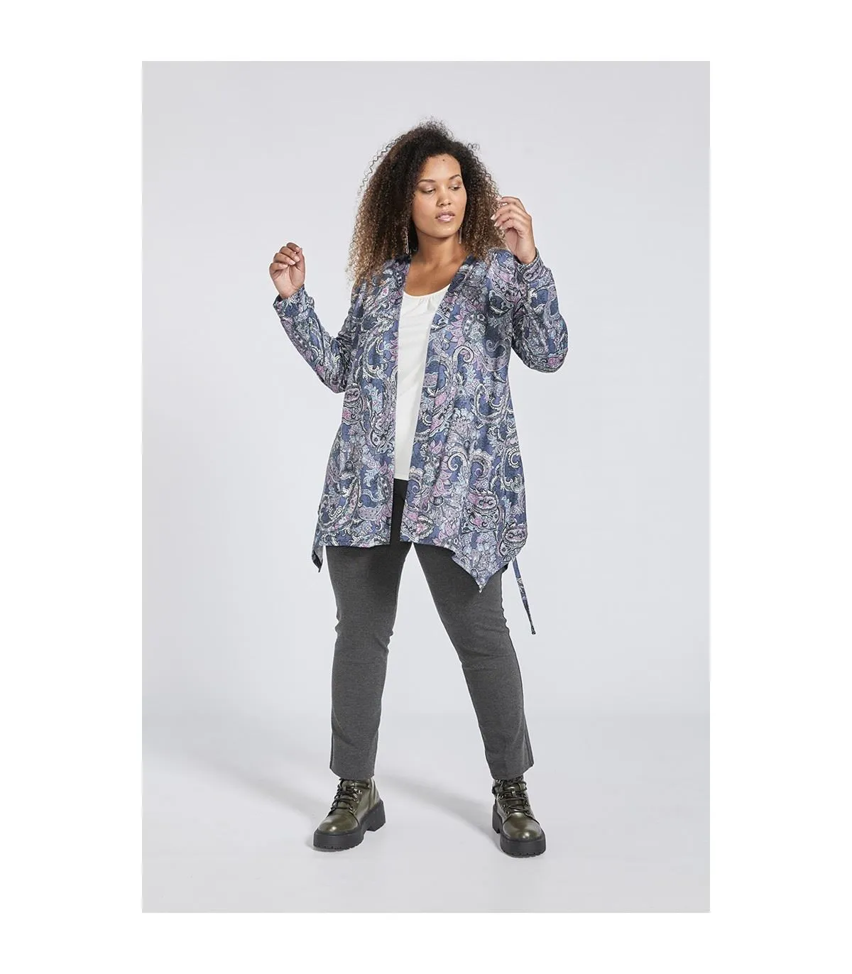 Cardigan stampa cashmere donna  SPG woman art.21512