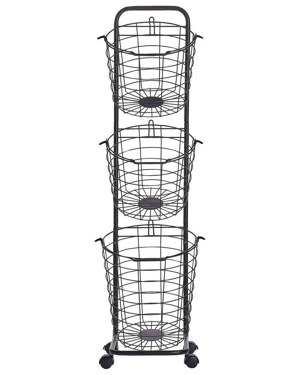 Carrello 3 ceste metallo nero 123 cm AYAPAL