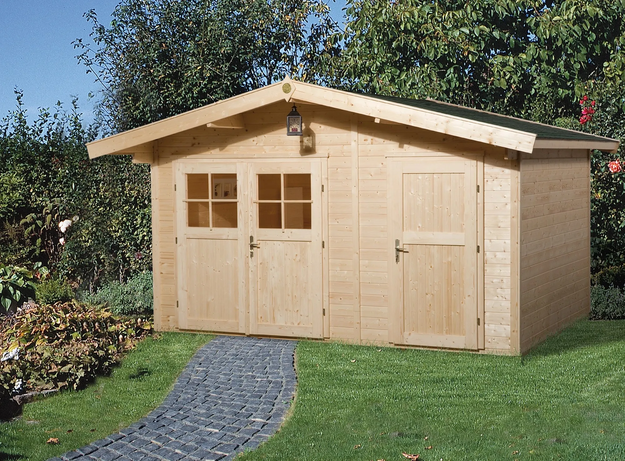 Casetta da giardino in legno Weka naturale 400x235 cm