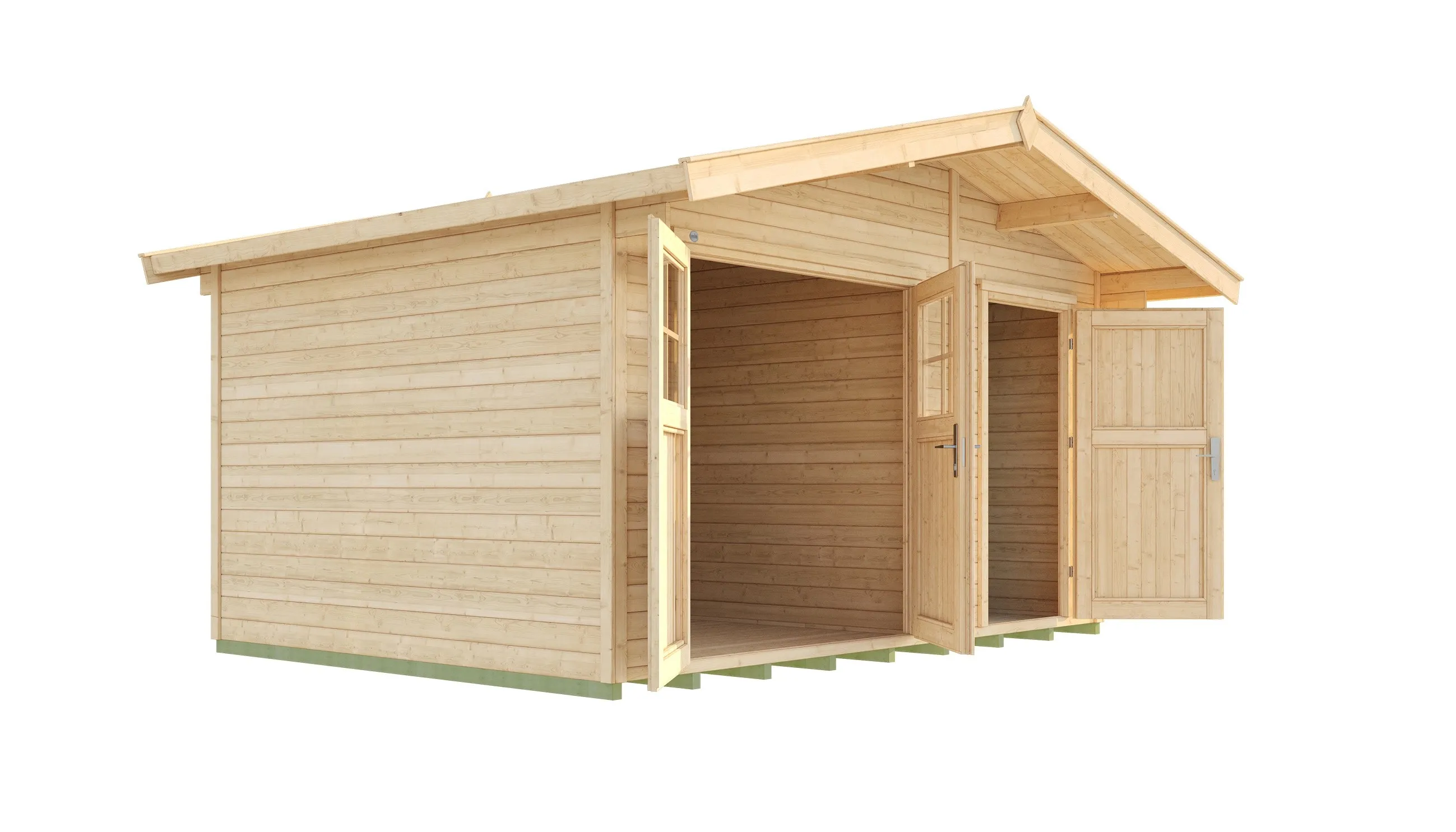 Casetta da giardino in legno Weka naturale 400x235 cm