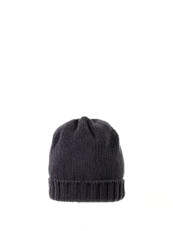 Cashmere hat in blue avio