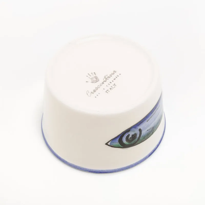 Ceramiche Crescentini Set da 6 coppette gelato Sardine