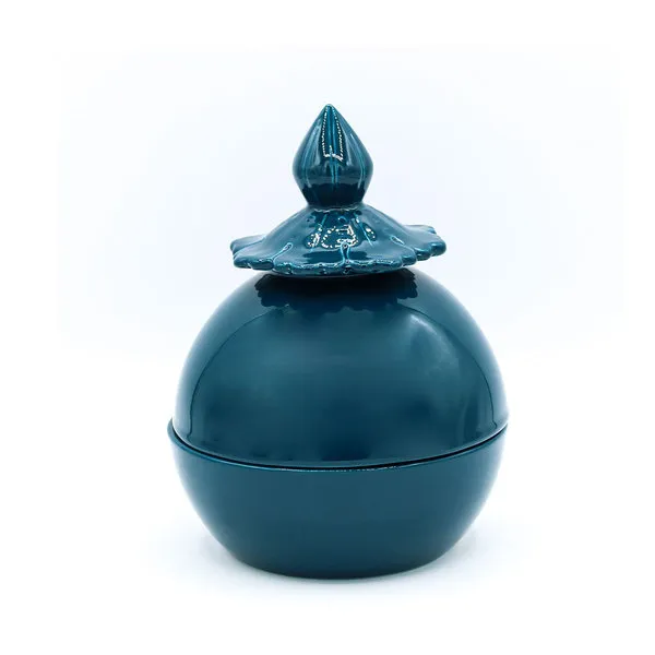 Ceramiche Rebirth Scatolina Pomello antico, blu lucido