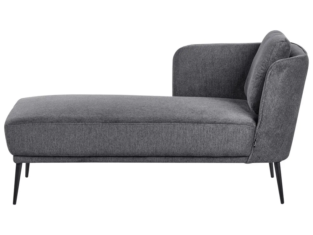 Chaise Lounge tessuto grigio scuro lato destro ARTHEZE