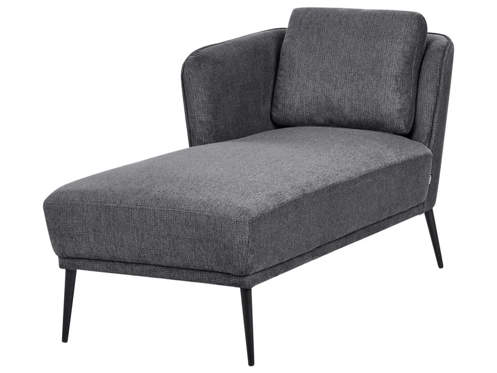 Chaise Lounge tessuto grigio scuro lato destro ARTHEZE