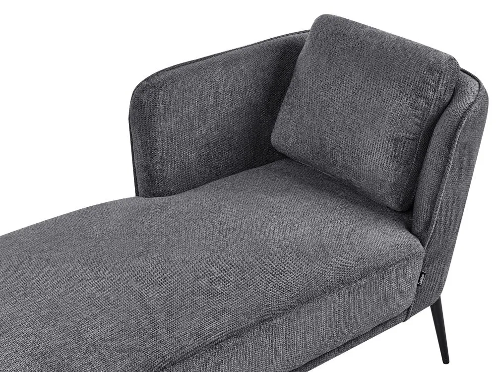 Chaise Lounge tessuto grigio scuro lato destro ARTHEZE