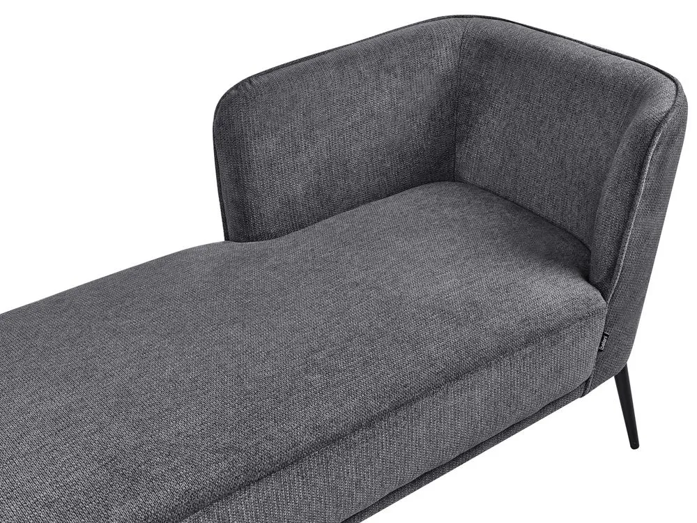 Chaise Lounge tessuto grigio scuro lato destro ARTHEZE