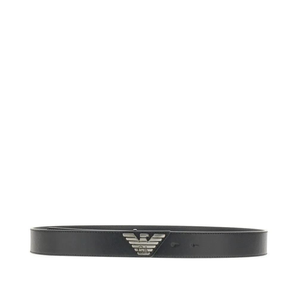 Cintura in pelle con fibbia Eagle
