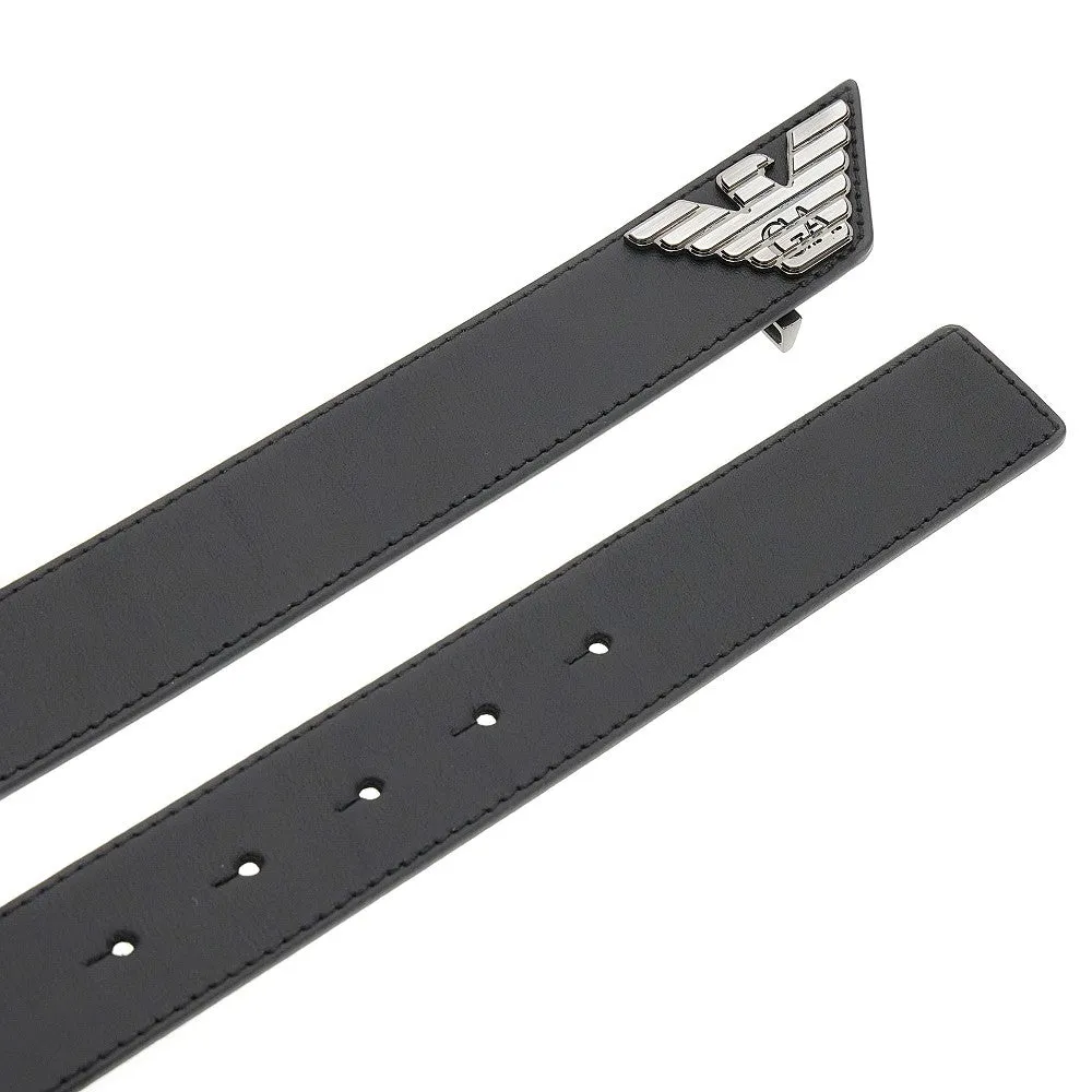 Cintura in pelle con fibbia Eagle