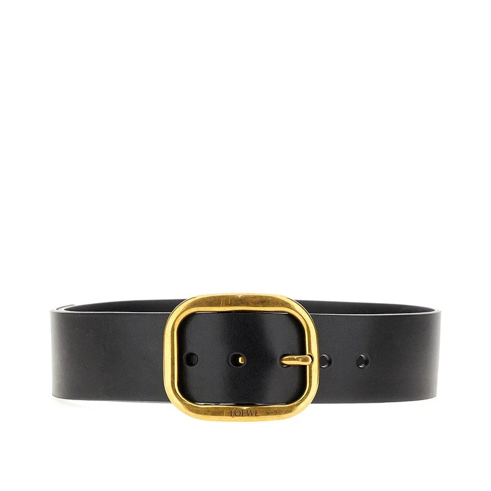Cintura in pelle con fibbia vintage