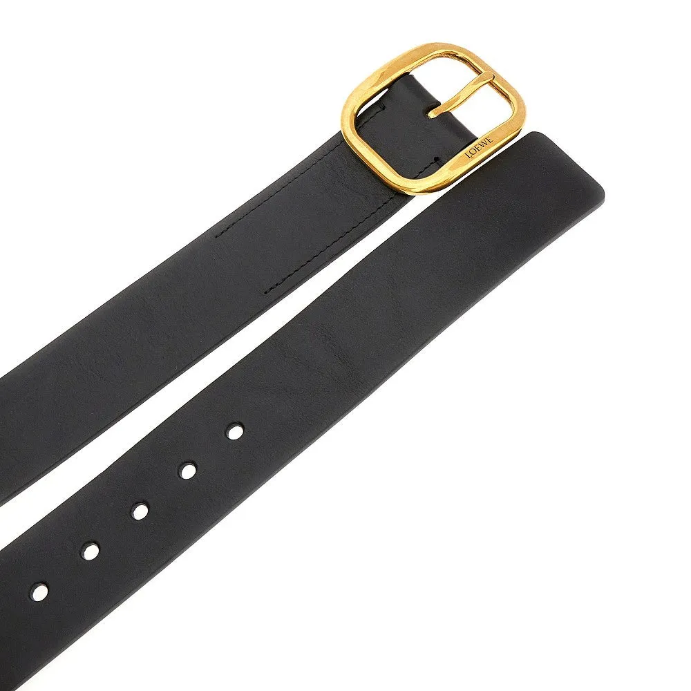 Cintura in pelle con fibbia vintage