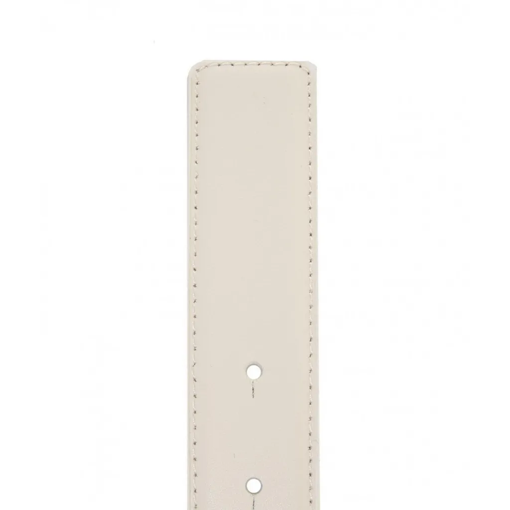 Cintura in pelle Love Berry bianco