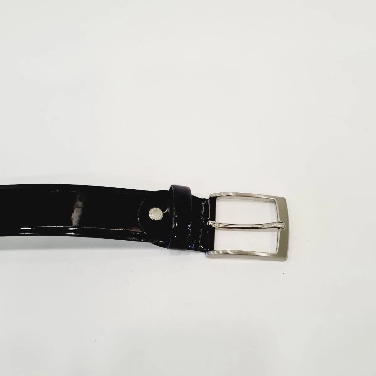 Cintura Uomo Les poemes in pelle made in Italy Taglia regolabile vernice black Rif.CINTA1
