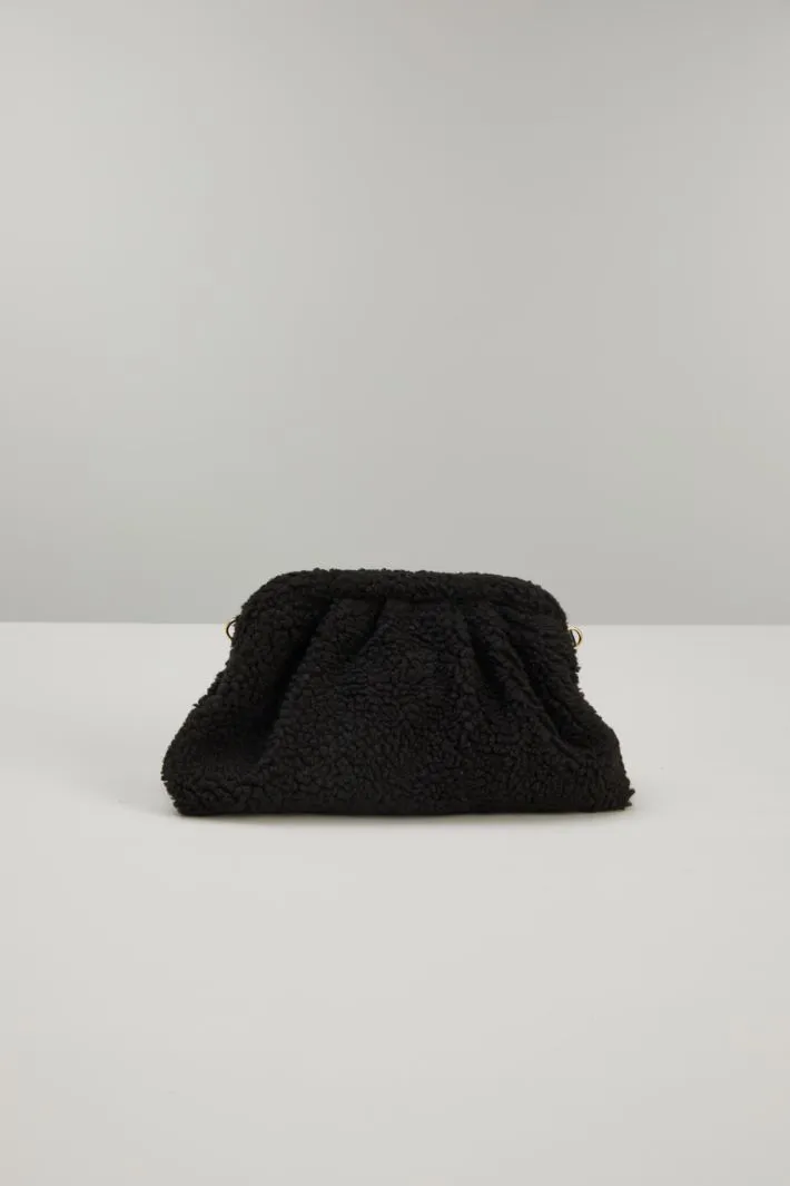 Clutch in tessuto peluche