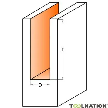 CMT 912.621.11 12 mm Fresa per scanalature con teste di taglio diritte gambo versione lunga 12 mm