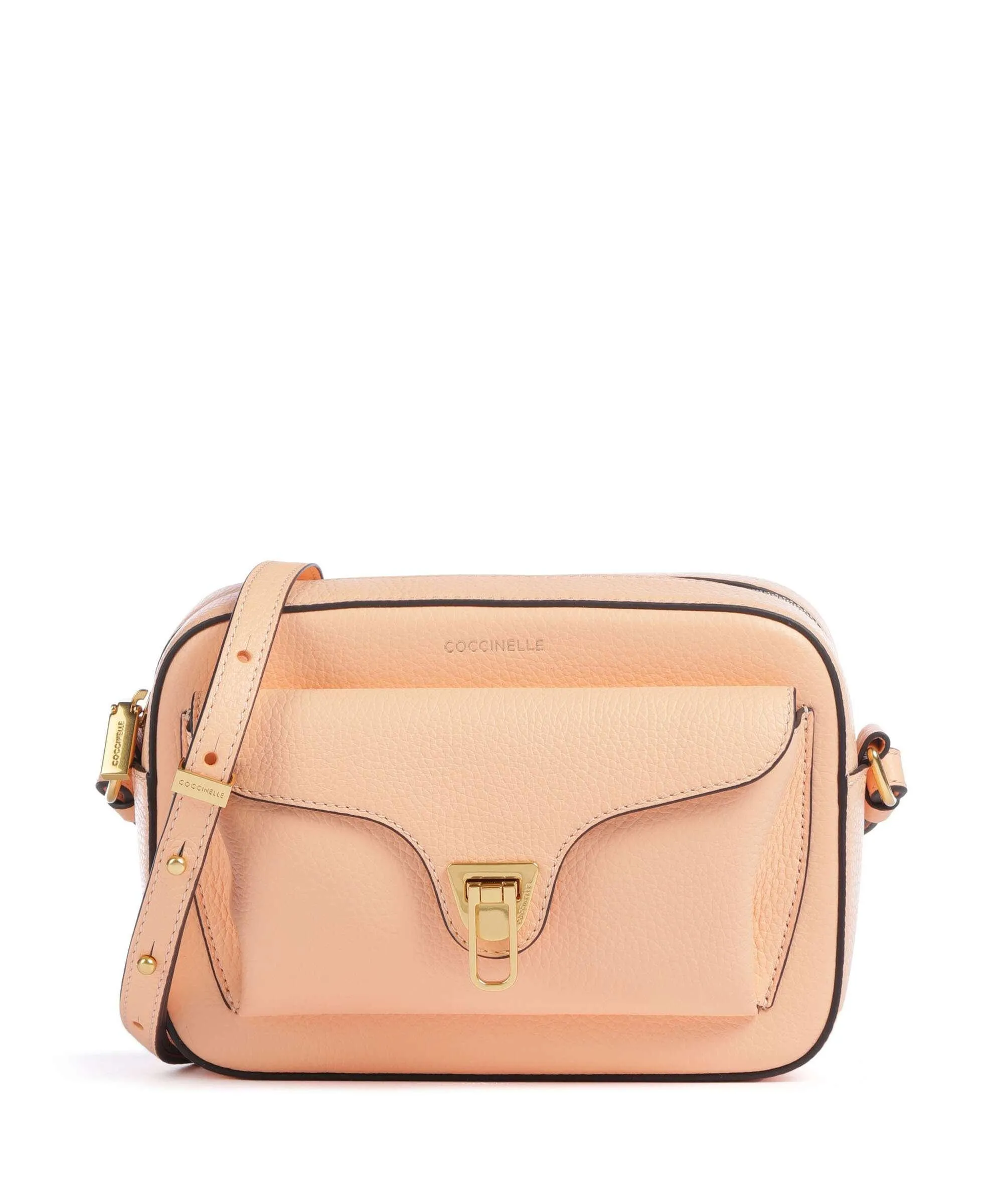  Coccinelle Beat Soft Borsa a tracolla pelle di vacchetta grana albicocca  