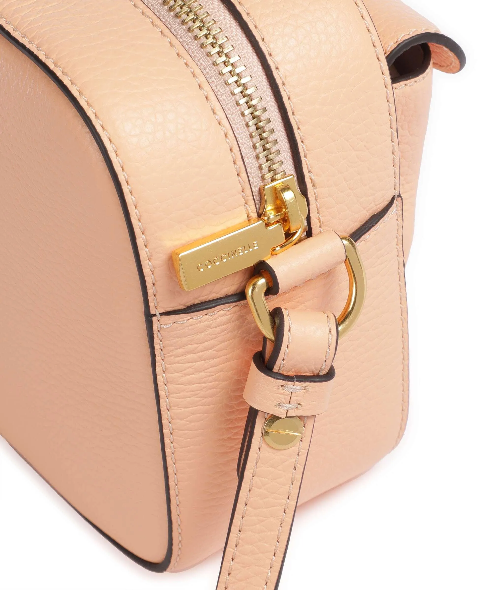  Coccinelle Beat Soft Borsa a tracolla pelle di vacchetta grana albicocca  