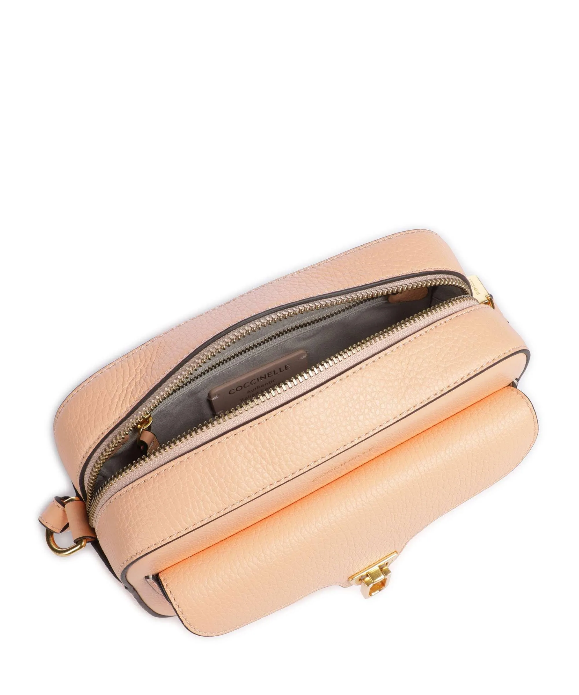  Coccinelle Beat Soft Borsa a tracolla pelle di vacchetta grana albicocca  