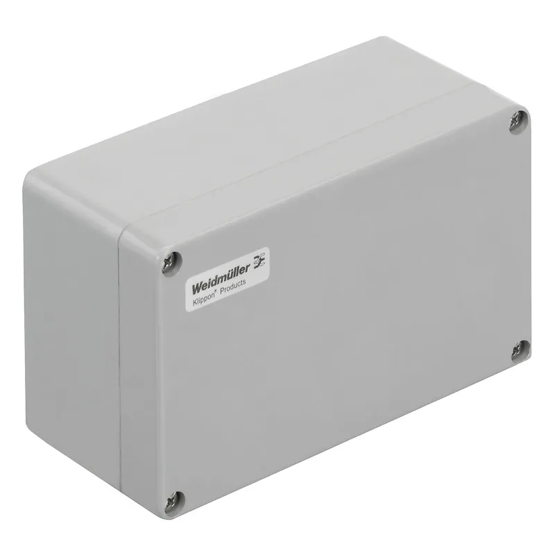 Contenitore Weidmüller in Poliestere rinforzato con fibra di vetro 220 x 120 x 90mm, col. Grigio, IP66