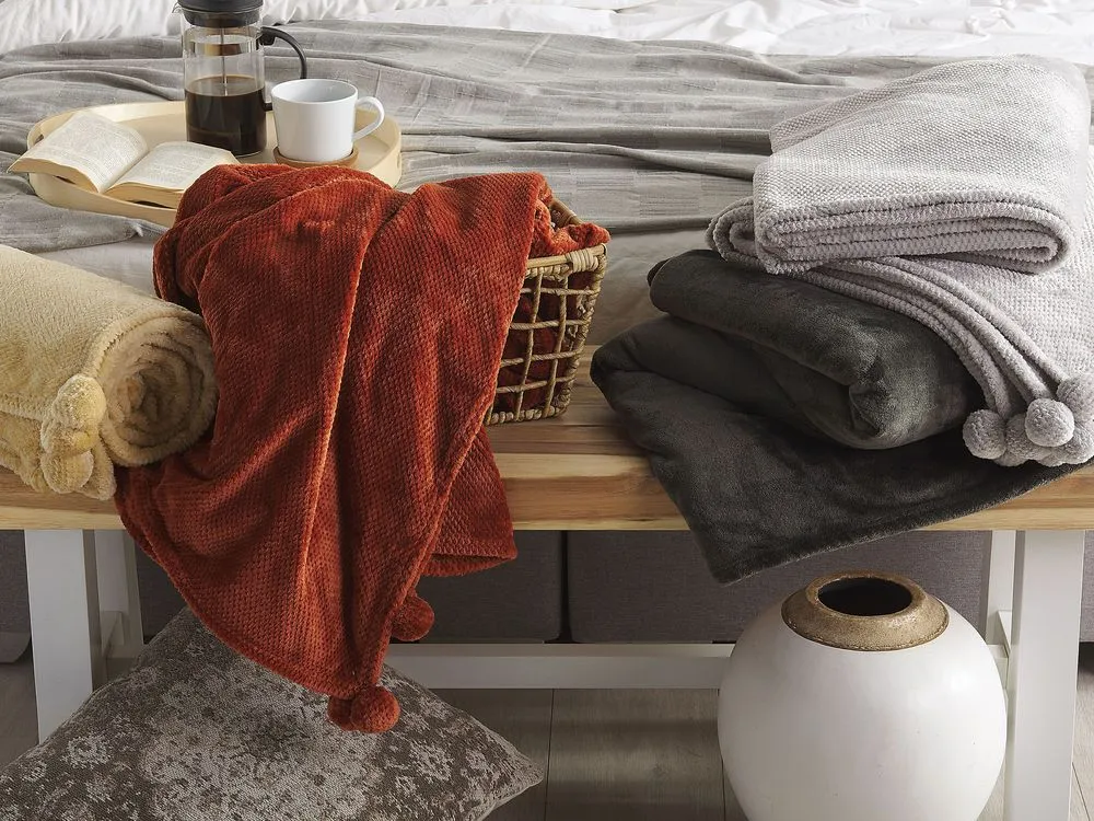 Coperta SAITLER 200 x 220 cm Grigio chiaro