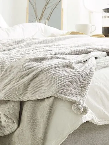 Coperta SAITLER 200 x 220 cm Grigio chiaro