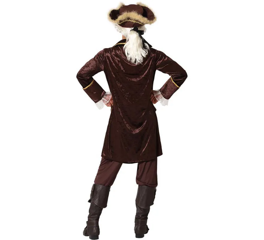 costume da pirata Brown elegante per gli uomini