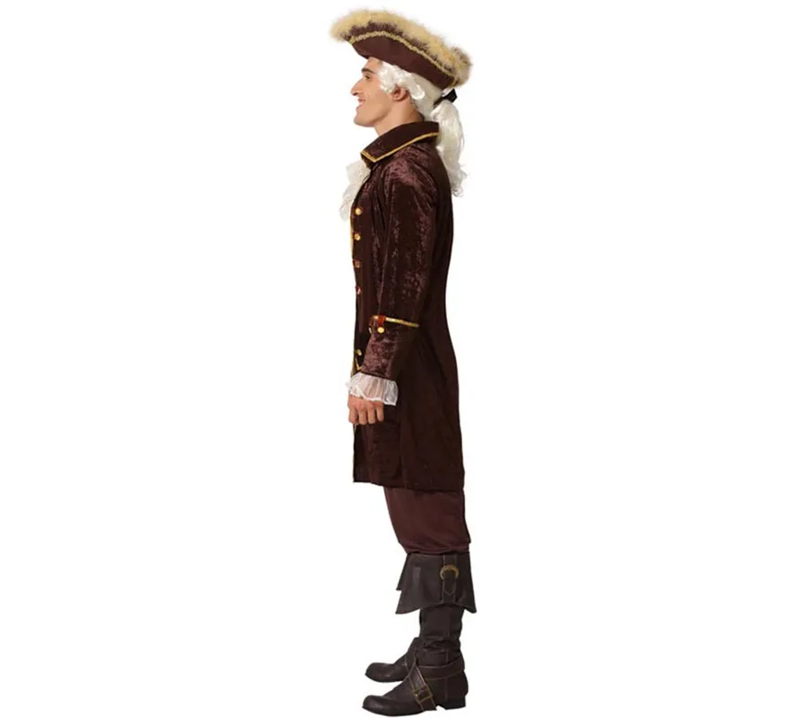 costume da pirata Brown elegante per gli uomini