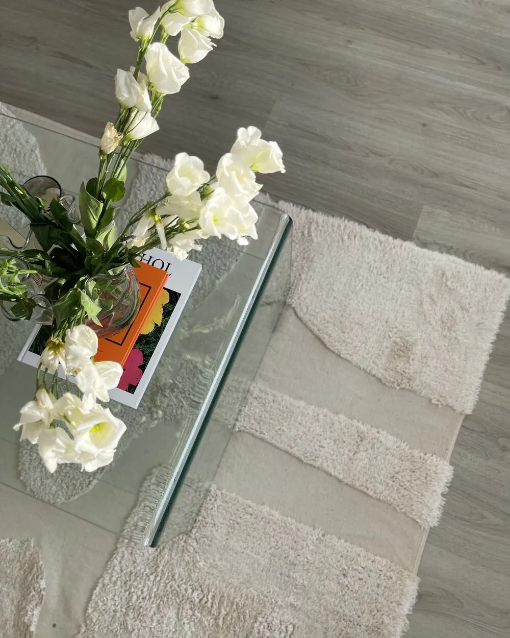 Cotton Area Rug 140 x 200 cm Beige DIYADIN
