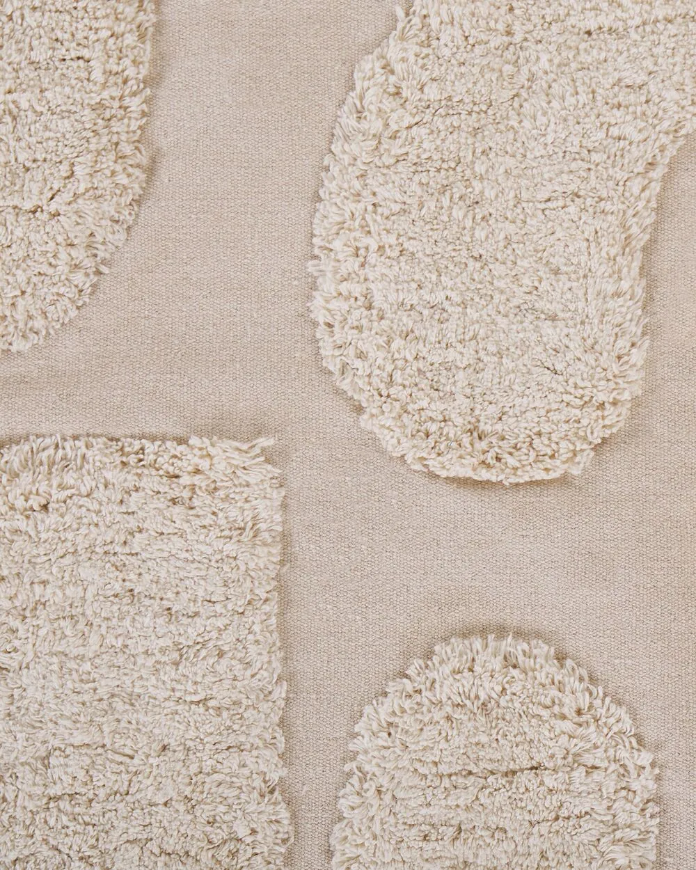 Cotton Area Rug 140 x 200 cm Beige DIYADIN