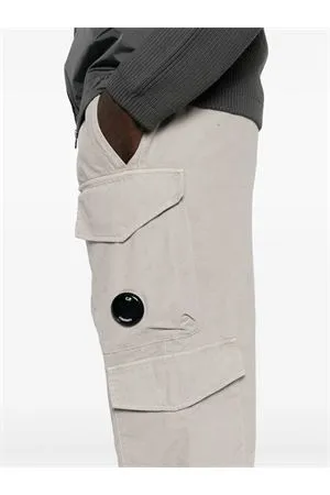 C.P.COMPANY Abbigliamento,Pantaloni Cargo in cotone grigio 