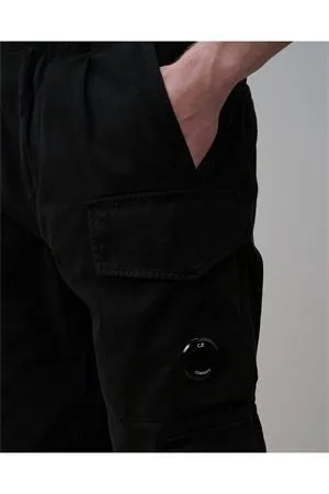 C.P.COMPANY Abbigliamento,Pantaloni Pantaloni cargo in cotone nero 