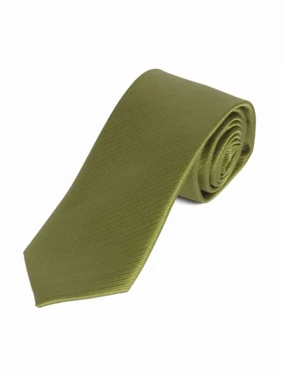 Cravatta overlength tinta unita struttura a righe verde nobile