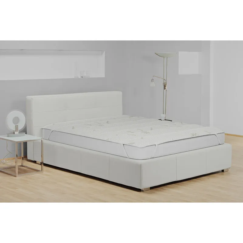 DATEX Topper imbottito e trapuntato con trattamento all'Aloe, bianco