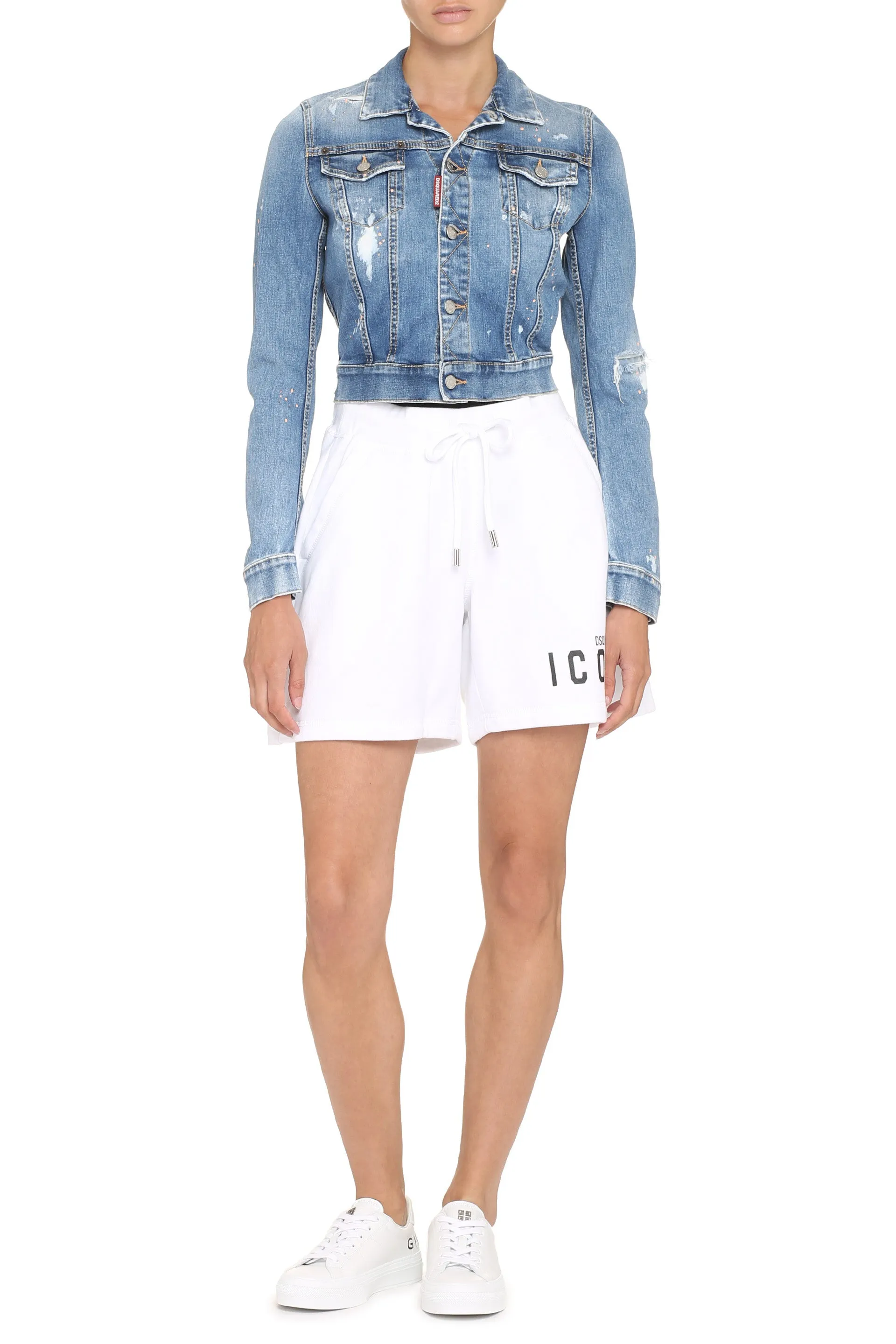 Dsquared2 Giacca in denim slavato