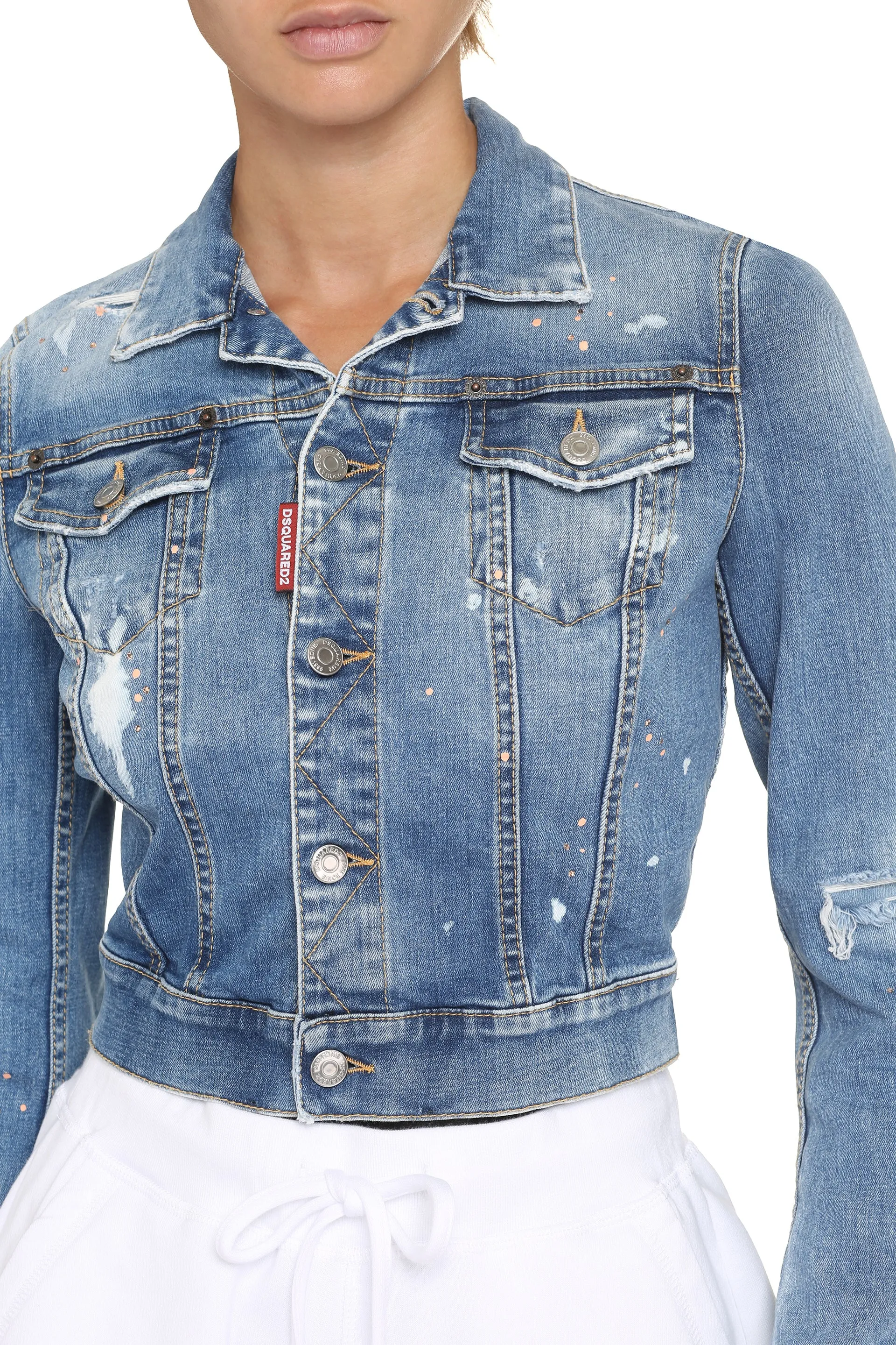 Dsquared2 Giacca in denim slavato