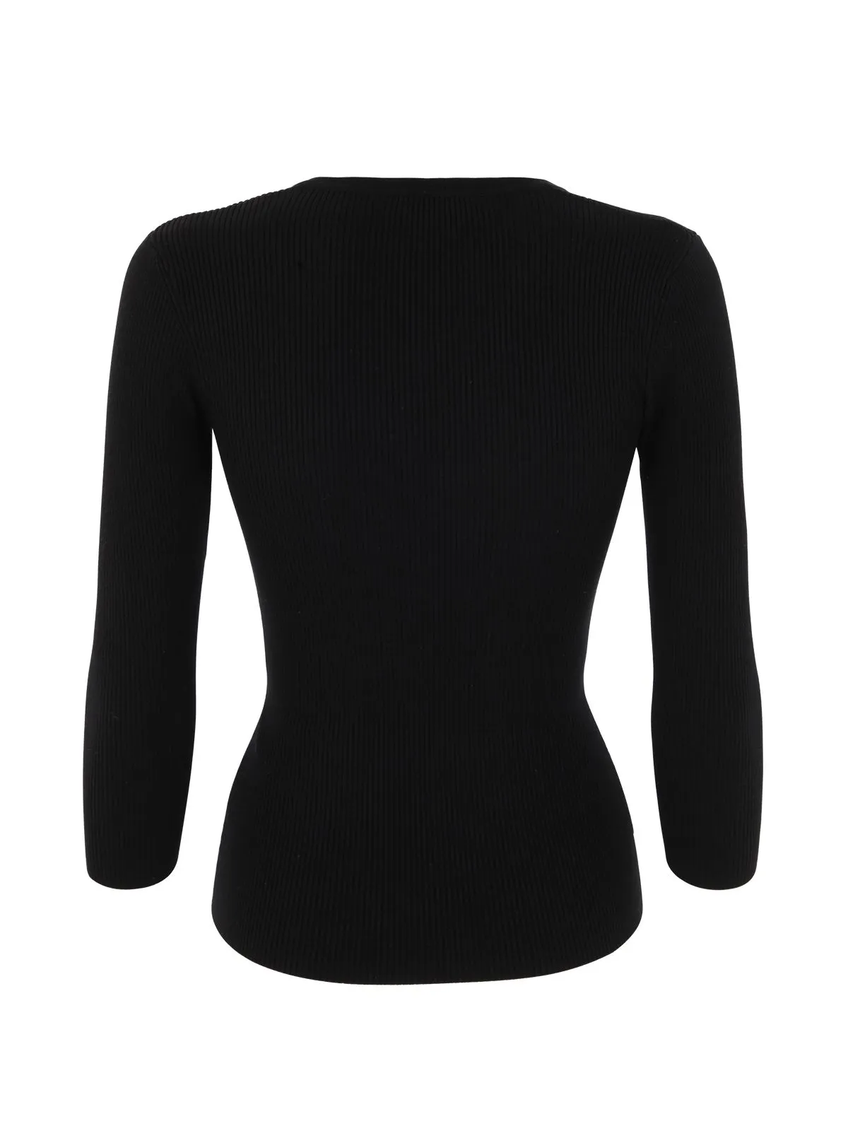 ELISABETTA FRANCHI Camicia a catena in maglia con scollo a V
